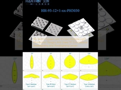 50×50mm Kare Lens 12×1pcs Çoklu Işık Dağıtımı Tasarımları Parlama Karşıtı PC Eko-Materyal Sokak Işığı ve Floodlighting Lensleri