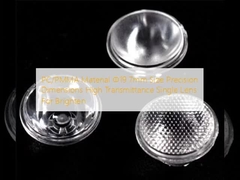 PC/PMMA Malzemesi Φ19.7mm Boyut Hassas Ölçüler Yüksek Geçirgenlik Parlaklık İçin Tek Lens